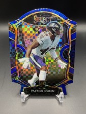 2020 Select #93 Patrick Queen Rookie RC Concourse Blue Checker Prizm Die-Cut SP