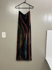 Zara Multicolor Summer Strapless Dress Size Small C64