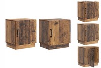 Nachttisch 2Er Set Nachtschrank Altholz 43X34,5X47 Cm Holzwerkstoff
