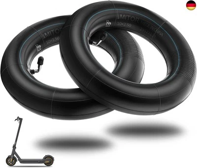 AMITOR E Scooter Schlauch 10 x 2,50, 10 Zoll E Scooter Verdickter Schlauch, 60/70-6.5