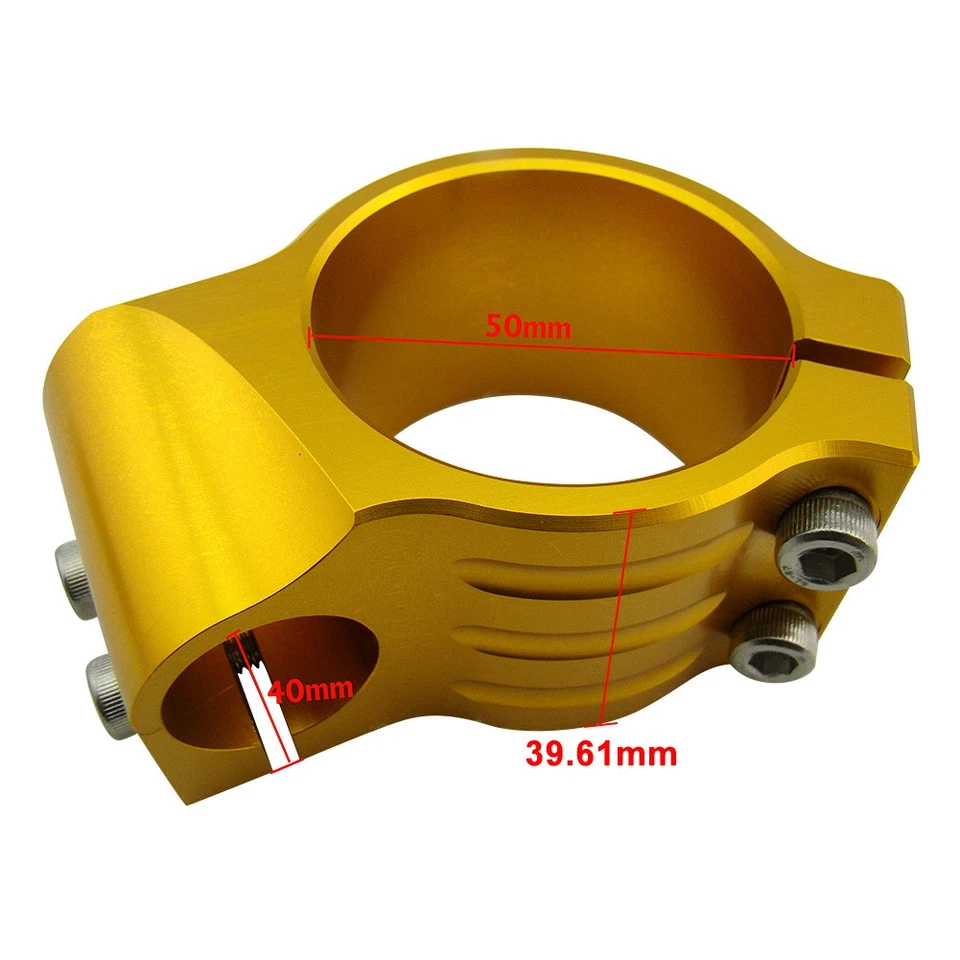 CNC 50mm Clip On Ons Handlebars Fits Suzuki GSXR1000 GSX1300R Hayabusa Gold - Изображение 4 из 4