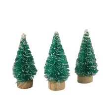 12Pcs Mini Christmas Tree Set DIY Tabletop Xmas Decor 2025 New Year Ornament New