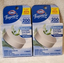  2 Clorox Fraganzia Automatic Toilet Bowl Cleaner W/ Bleach Fresh Scent