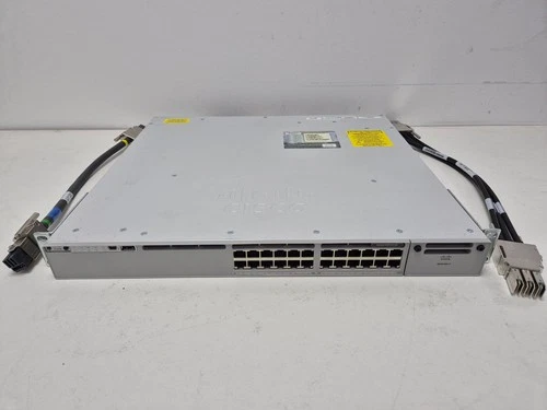 CISCO C9300-24P-E + CAB-SPWR + STACK-T1-50CM. 90 DAY WARRANTY. FREE UK SHIPPING