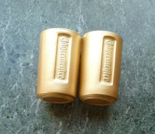 2 x Jägermeister Glas Shot Stamper 2cl Gold Schnapsglas 6,8cm Kräuterlikör Neu
