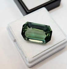 Stunning Green Tourmaline Emerald Cut 9-11 Ct AA  Loose EGL Certified Gemstone