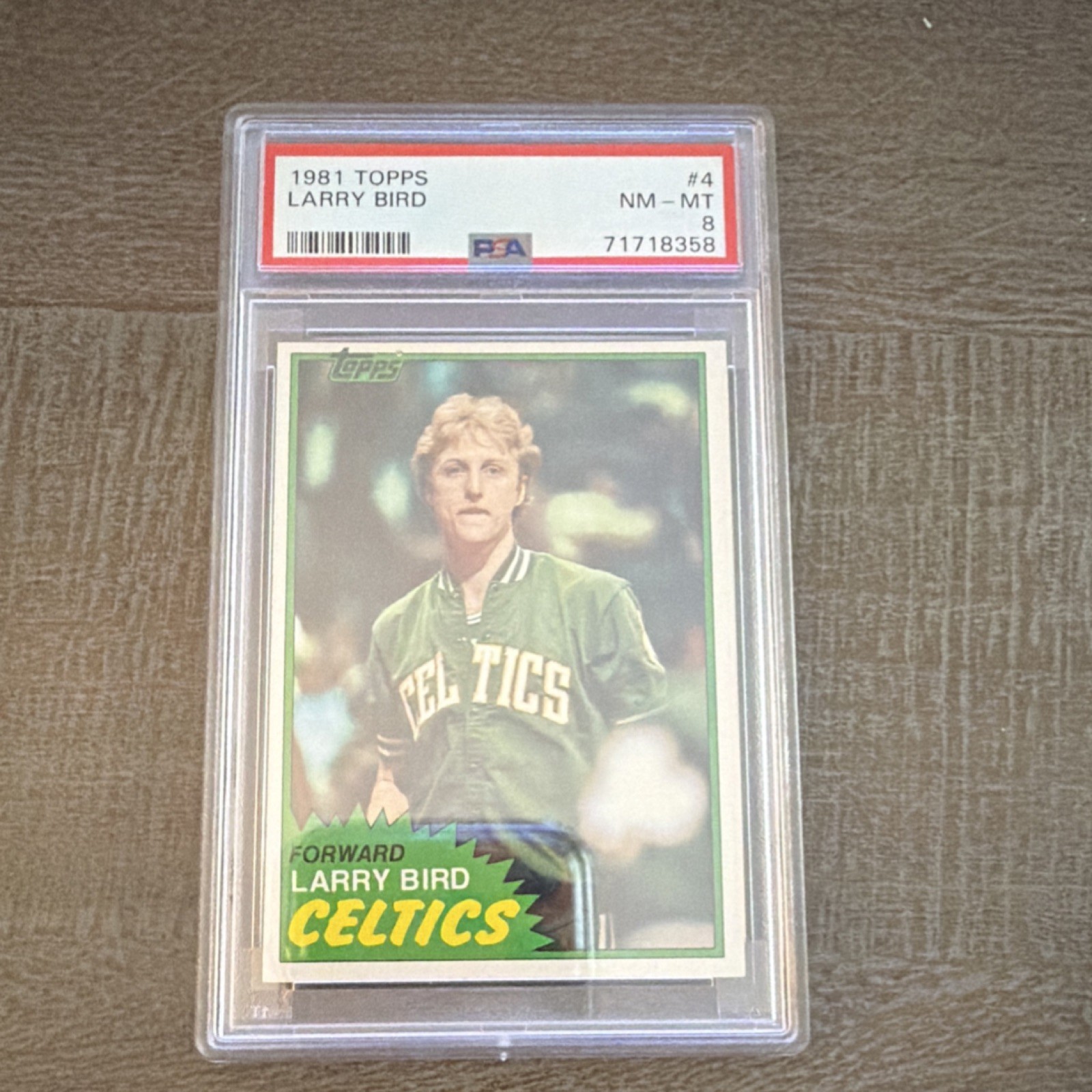 Topps 1981 Larry Bird #4 Boston Celtics Basketball Card PSA 8 Base Set
