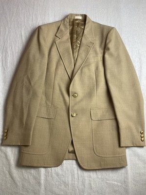 Vintage 70s 80s Christian Brooks Brown Mens 40 Single Breasted Preppy Sport Coat