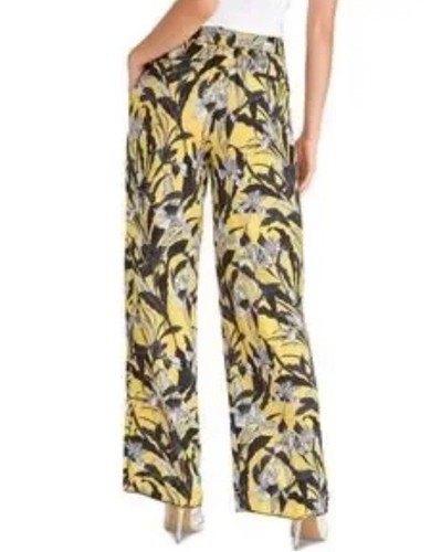 RACHEL Rachel Roy Floral Wide-Leg Pants High Rise Elastic Waist Size 12