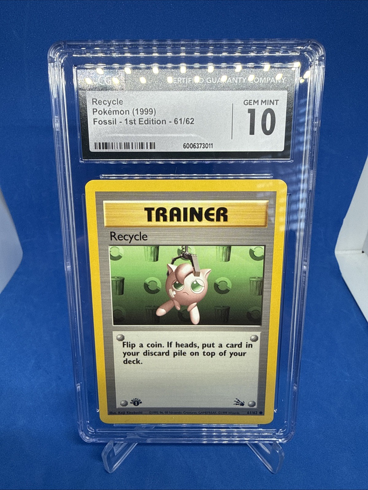 1999 Pokemon Fossil 1st Edition Recycle CGC 10 61/62 Gem Mint