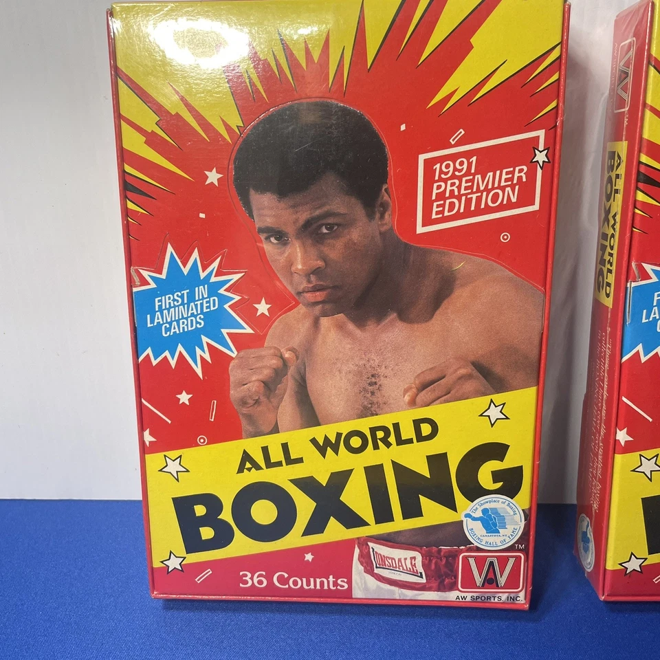2x- 1991 ALL WORLD BOXING Wax Box Premier Edition FACTORY SEALED 36 Pack NEW Lot - Image 2 of 4