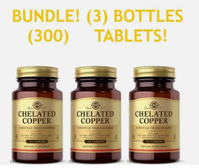 BUNDLE 300 Solgar Chelated Copper Tablets BB 5/2028 FREE Ship 
