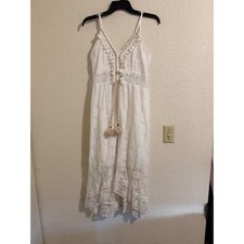 Cupshe Womens White Floral Lace Boho Midi Dre...