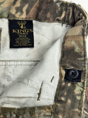 Kings Camo Youth Camouflage Hunting Pants Realtree Cargo Size L 10 12 - Picture 3 of 4