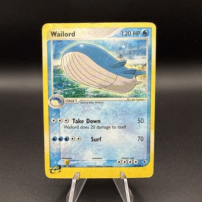   Wailord Holo Rare 14/109 LP Ruby and Sapphire 2003 Pokémon Card!