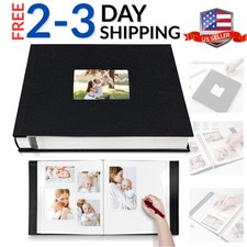 Large Photo Album Self Adhesive with Picture Display Window, DIY Scrapbook Al...