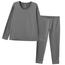 Boy  s Thermal Underwear Set Kid  s Winter Base Large Thermal set Light Grey