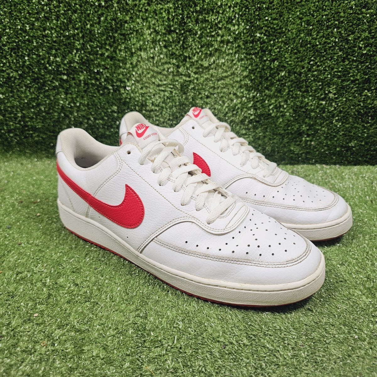 Nike Court Vision Low White University Red Sneakers CD5463-102 Mens Size 13 Nike Court Vision Low White University Red Men main image 2