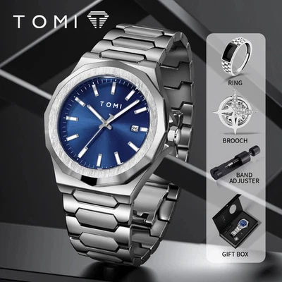 Luxus Herren Armbanduhr Geschenkbox Quarzuhr Sportuhr Datum Taucher Uhren - Bild 1 von 4