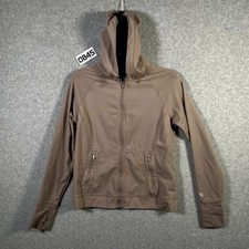 Calvin Klein Performance Legging Women Small Gray Stretch Full Zip Raglan Sleeve