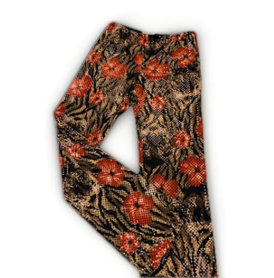 Cache VTG 90s Y2K Metallic Jungle Pants Tiger Floral 10 NWT Festival Coachella