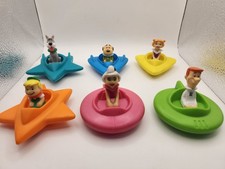 Vintage 1989 Wendy's Kids Meal Toy The Jetsons Space Cars Set of 6 Complete Used