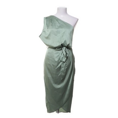 Zanzea, Cocktailkleid, Größe: M, Grün, Elasthan/Polyester, Einfarbig, Seide #sGa