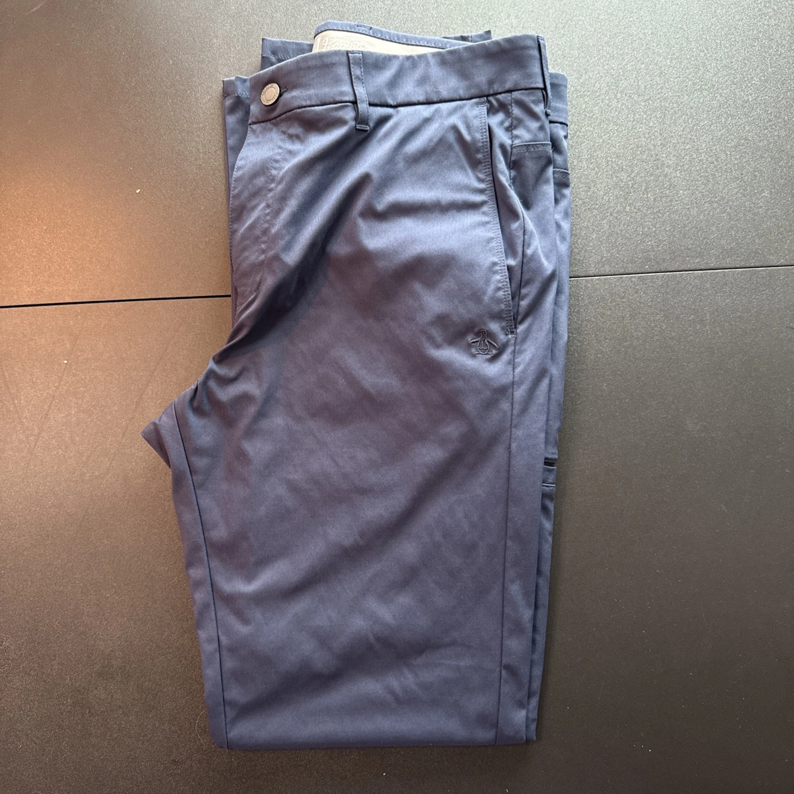 Original Penguin Pants Mens 36 Navy Blue Stretch Nylon Quick Dry Golf Chino