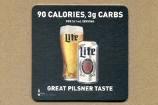 MILLER Lite GREAT PILSNER TASTE. BEER MAT COASTER SOUS-BOCK