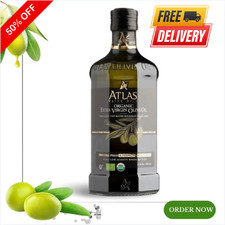 Atlas Organic Cold Pressed Moroccan Extra Virgin Olive Oil, Polyphenol Rich, NEW