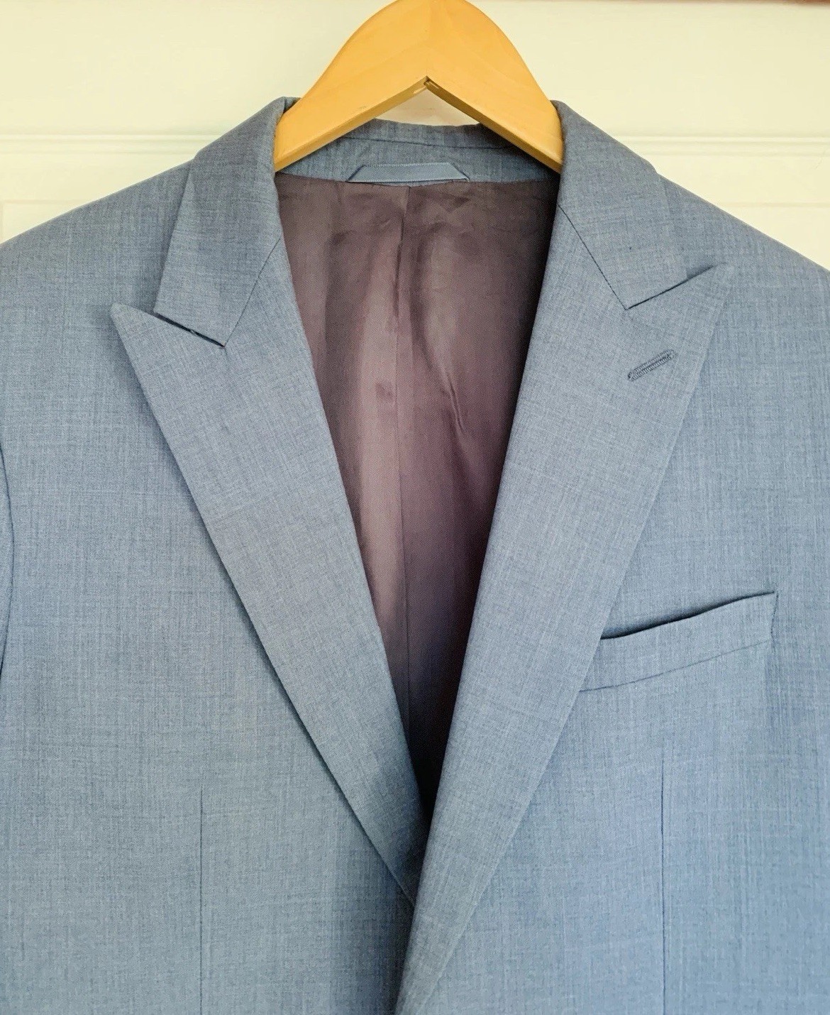 Aquascutum London Men’s Blue Wool Blazer Jacket 40R Tailored Italy image 2