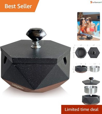 Windproof Outdoor Ashtray with Lid & Removable Liner