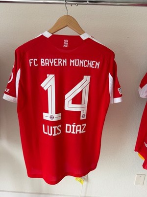 ハ*ト様 本物 FC Bayern München 長袖ジャージ 14番 古着 Adidas Bayern Munich Luis Diaz 14 Home Jersey 2025/26 XL UCL 6