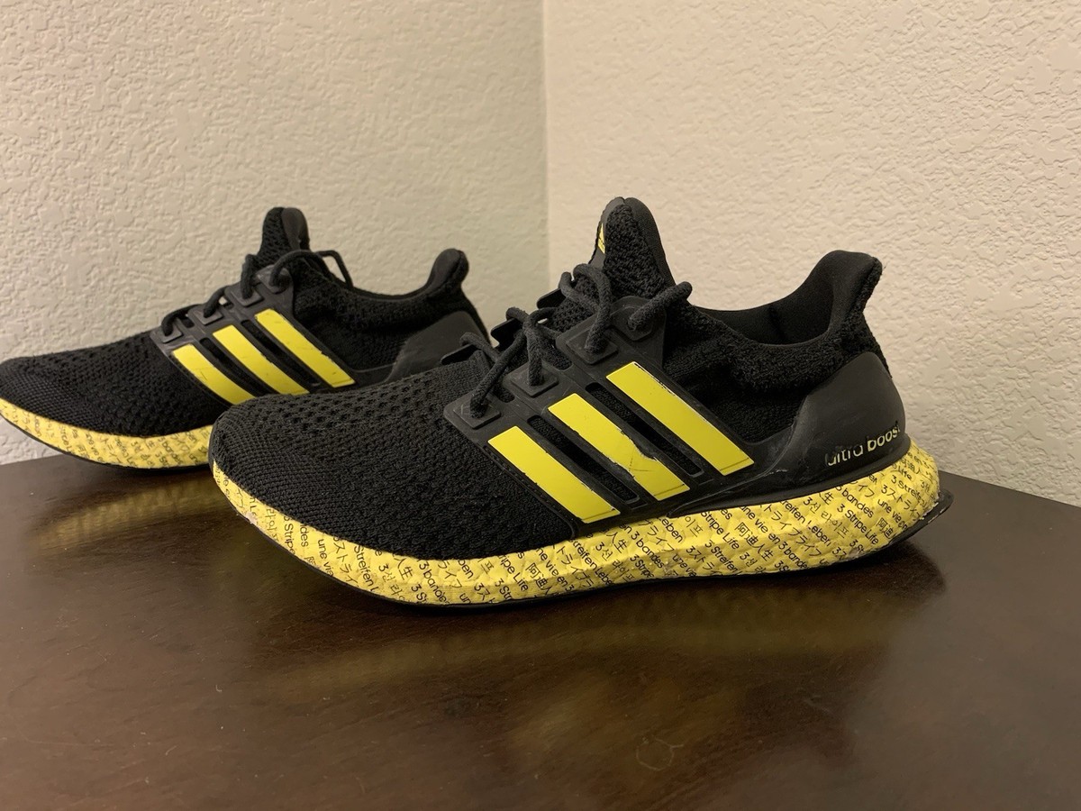 Adidas Ultraboost 5.0 DNA Running Shoes Black/Yellow FZ6259 Men's