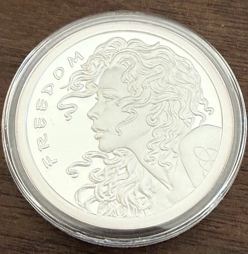 2013 1 OZ 99.9% Silver Proof Freedom Girl Silver Bullet Silver Shield Medallion