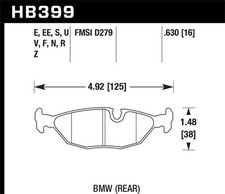 Hawk Performance HB399S.630 HT-10 Disc Brake Pad