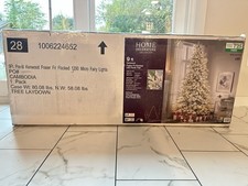 9ft. Kenwood Frasier Fir Flocked LED Pre-Lit Artificial Christmas Tree 1200light