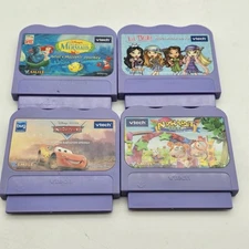 Lot of 4 VTech V.Smile/Learning Content System Video Game Cartridges 