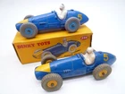 VINTAGE DINKY TOYS 234 FERRARI GP RACING CAR x2 & ORIGINAL BOX 1954 PLASTIC HUB