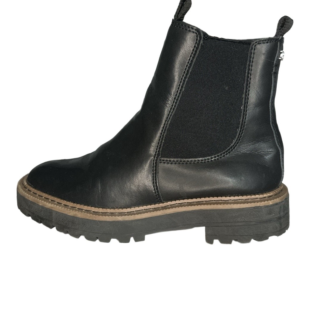 SAOLA Stivali Sam Edelman bambini taglia 2 neri Chelsea suola a strappo moderna spigolosa