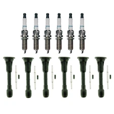 Denso 6 Iridium Plugs & NGK Ignition Coil Boots Kit for 370Z M37 Q50 Q60 3.7 V6