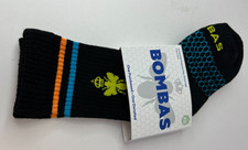 NEW Bombas Socks Size XS Black Crew Calf Honey Bee Pattern