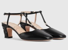 Authentic Gucci Petite GG Slingback Nappa Leather Heel - NEW