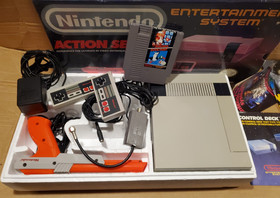 Juego de acci&oacute;n consola Nintendo NES vintage completo en caja (CIB)