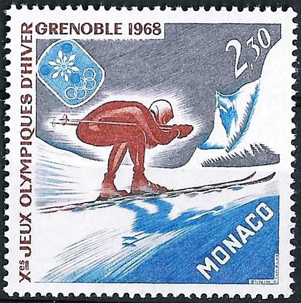 MONACO 1968 GRENOBLE OLYMPICS  MNH SPORTS