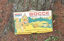 Vintage Original Sportcraft Bocce Ball Set MADE IN ITALY 8 Balls 1 Jack Pallino