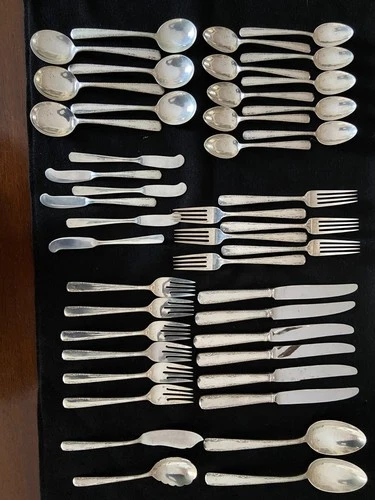 Gorham Camellia Sterling Silver Flatware Set 1532 Grams