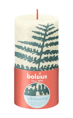 Bolsius Rustikkerze 130 68 Blattmotiv