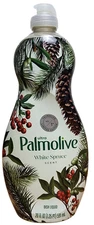 Palmolive Ultra Liquid Dish Soap Limited Edition White Spruce Scent Holiday Xmas