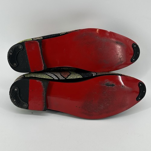 Mocassino Fiesso Aurelio Garcia Scarpe Uomo 12 Multicolore Strass Colorati Slip On - Foto 7 di 13